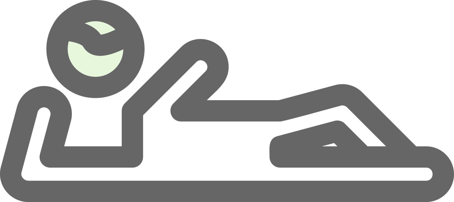 Lying Down Vector Icon Design