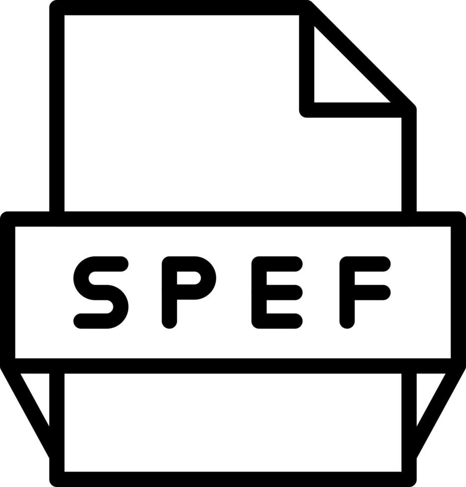 Spef File Format Icon vector