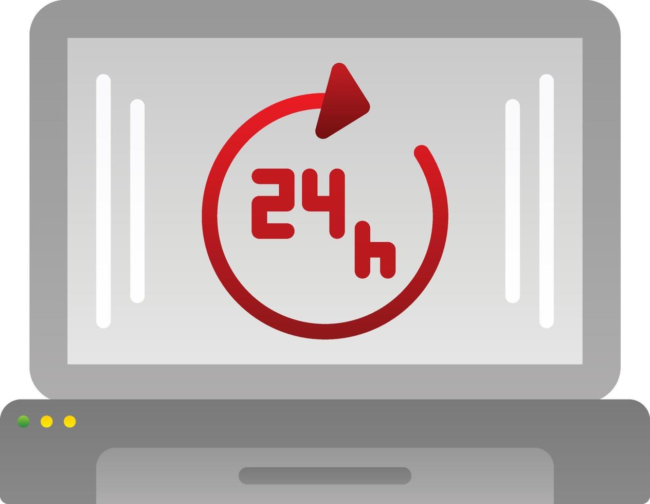 24 Hrs Open Vector Icon Design