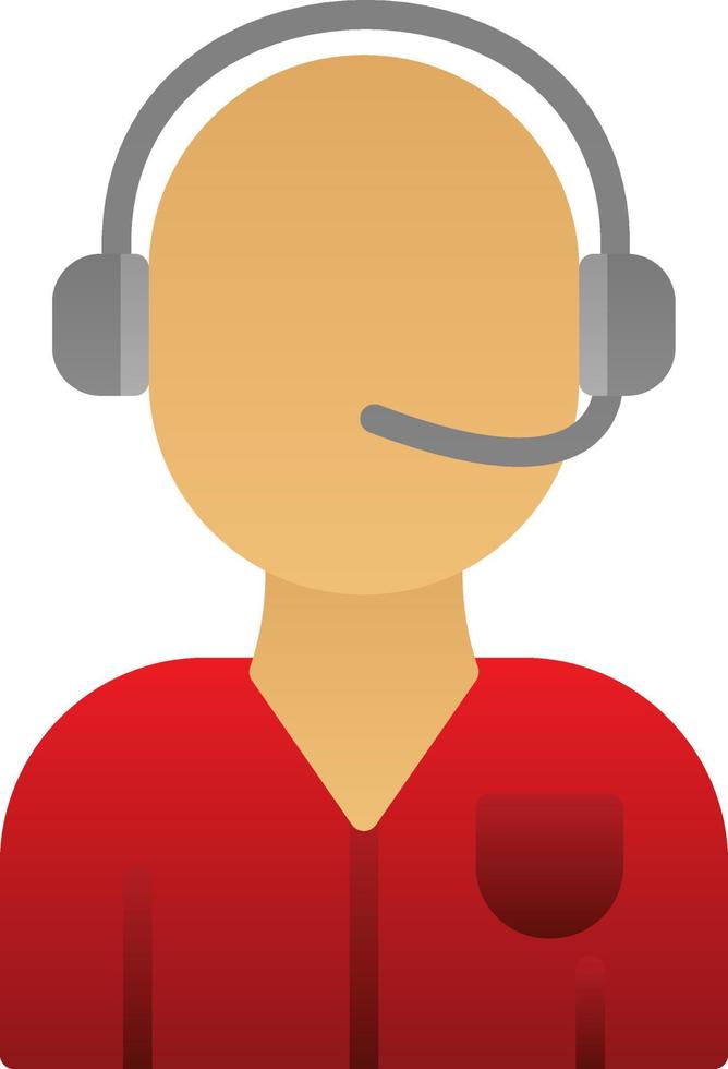 Customer Service Agent Vector Icon Design