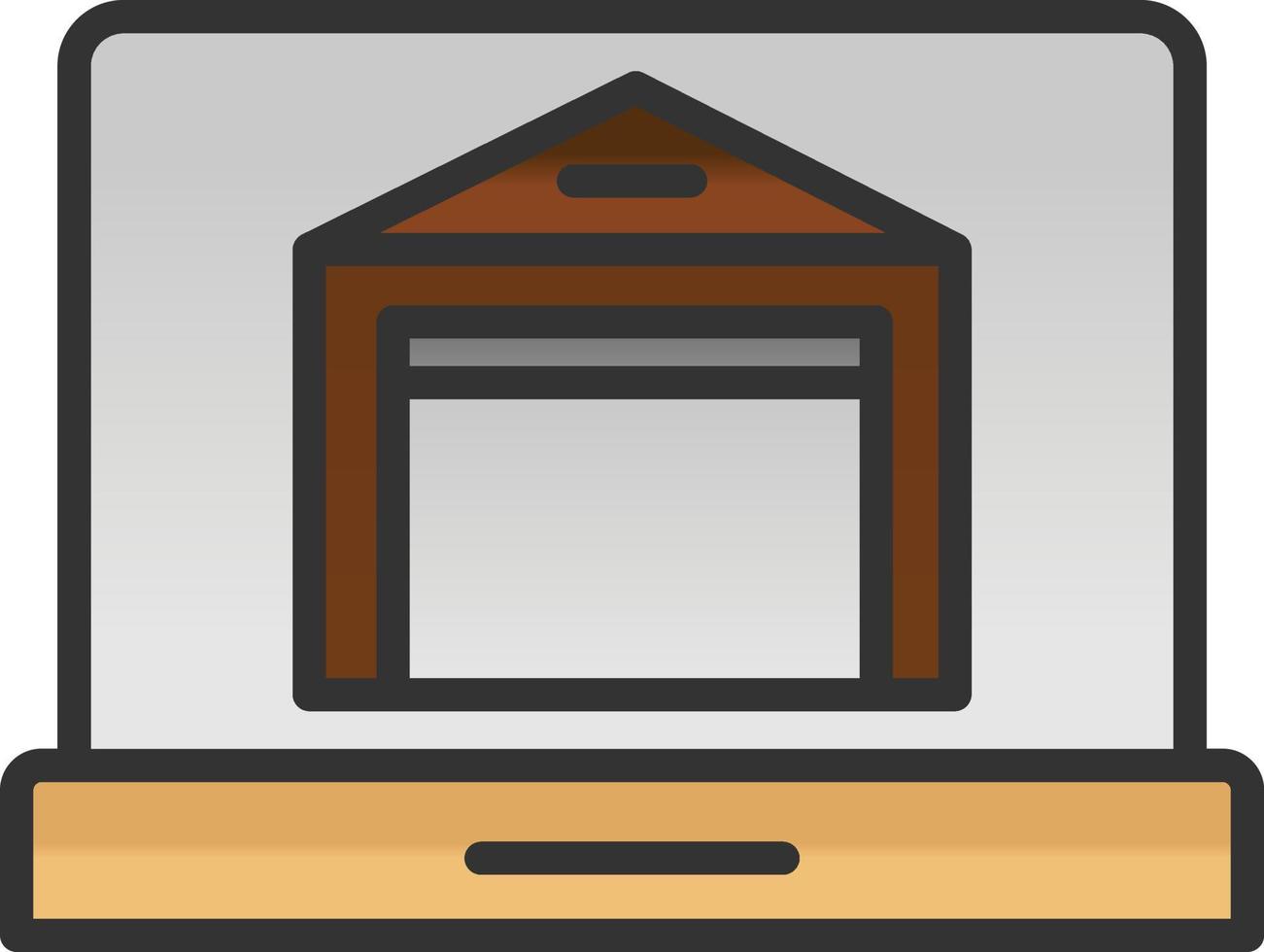 Online Warehouse Vector Icon Design