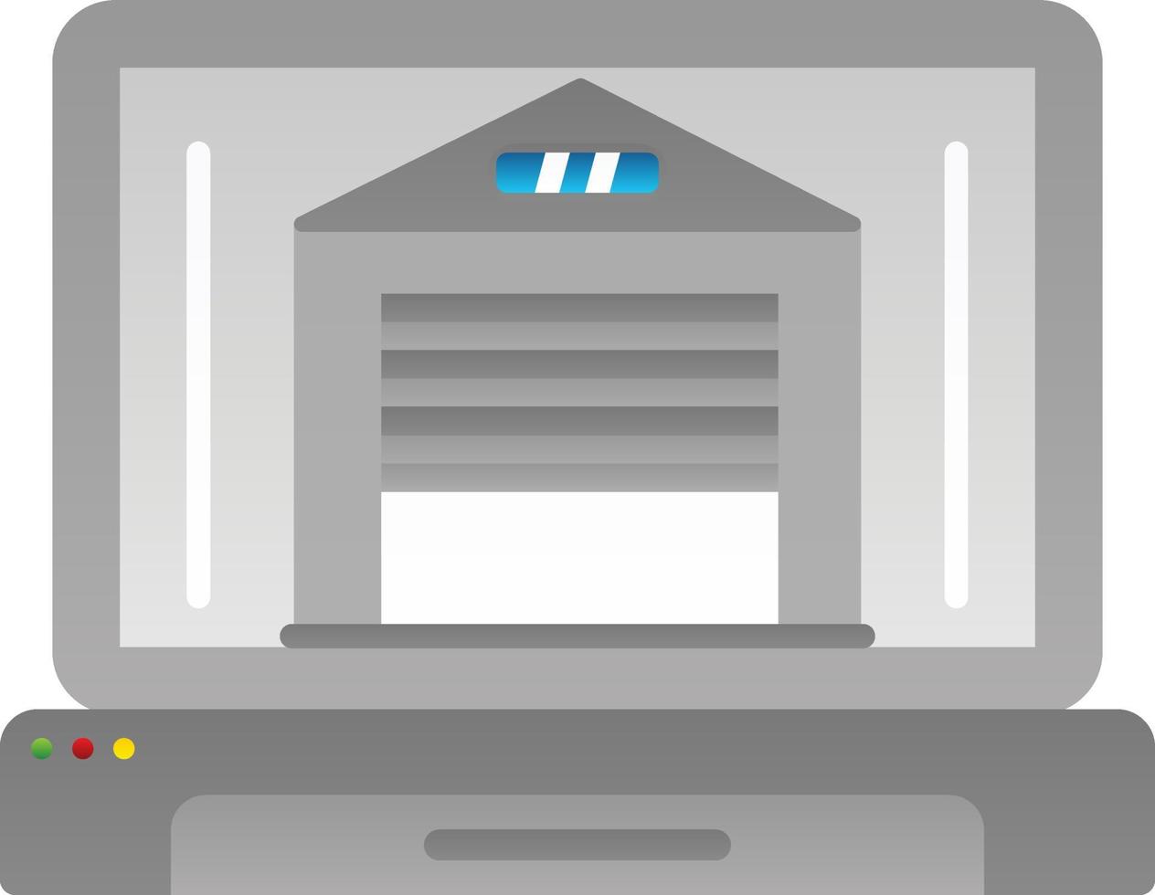 Online Warehouse Vector Icon Design