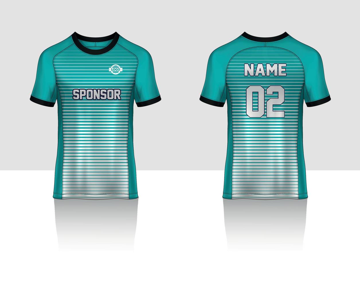 Free vector soccer jersey template sport t shirt design