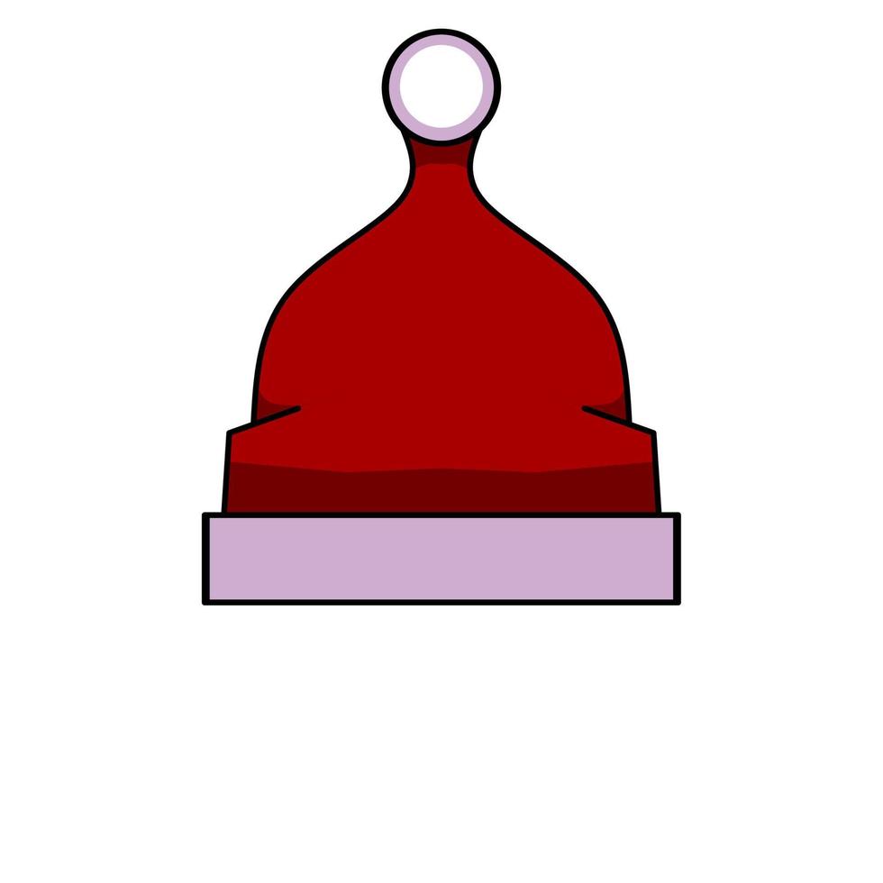 santa hat icon design, red hat santa with elegance concept vector