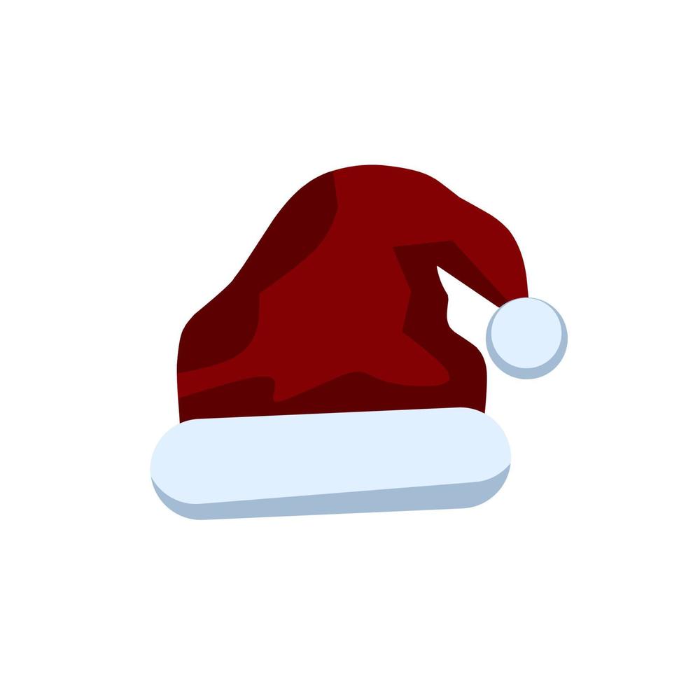 santa hat icon design, red hat santa with elegance concept vector