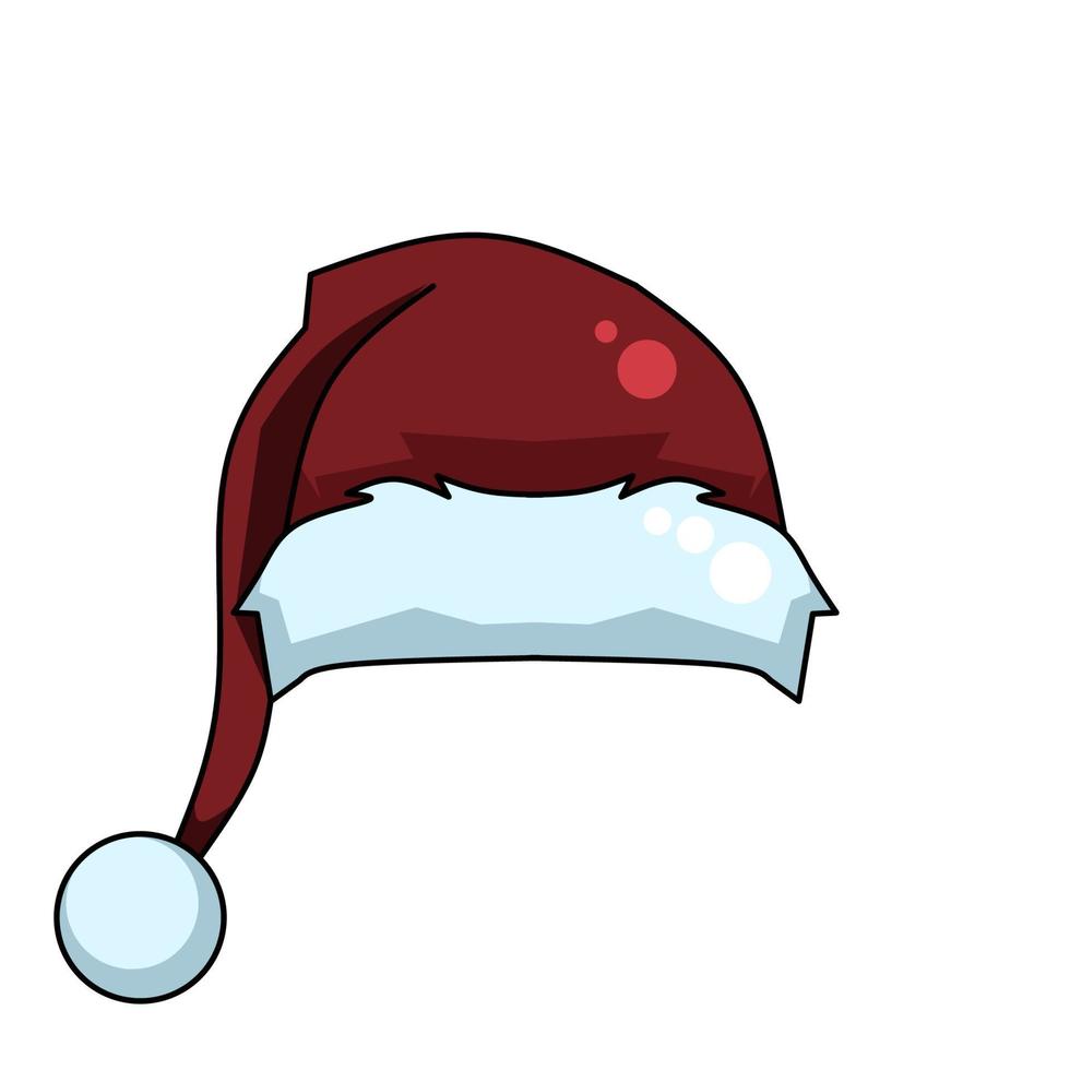 diseño de icono de sombrero de santa, sombrero rojo santa con concepto de elegancia vector