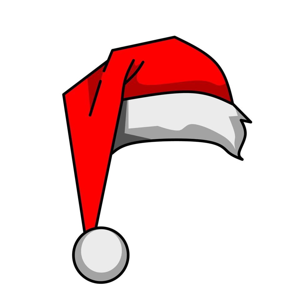 Santa hat icon, red Hat santa with elegance concept vector