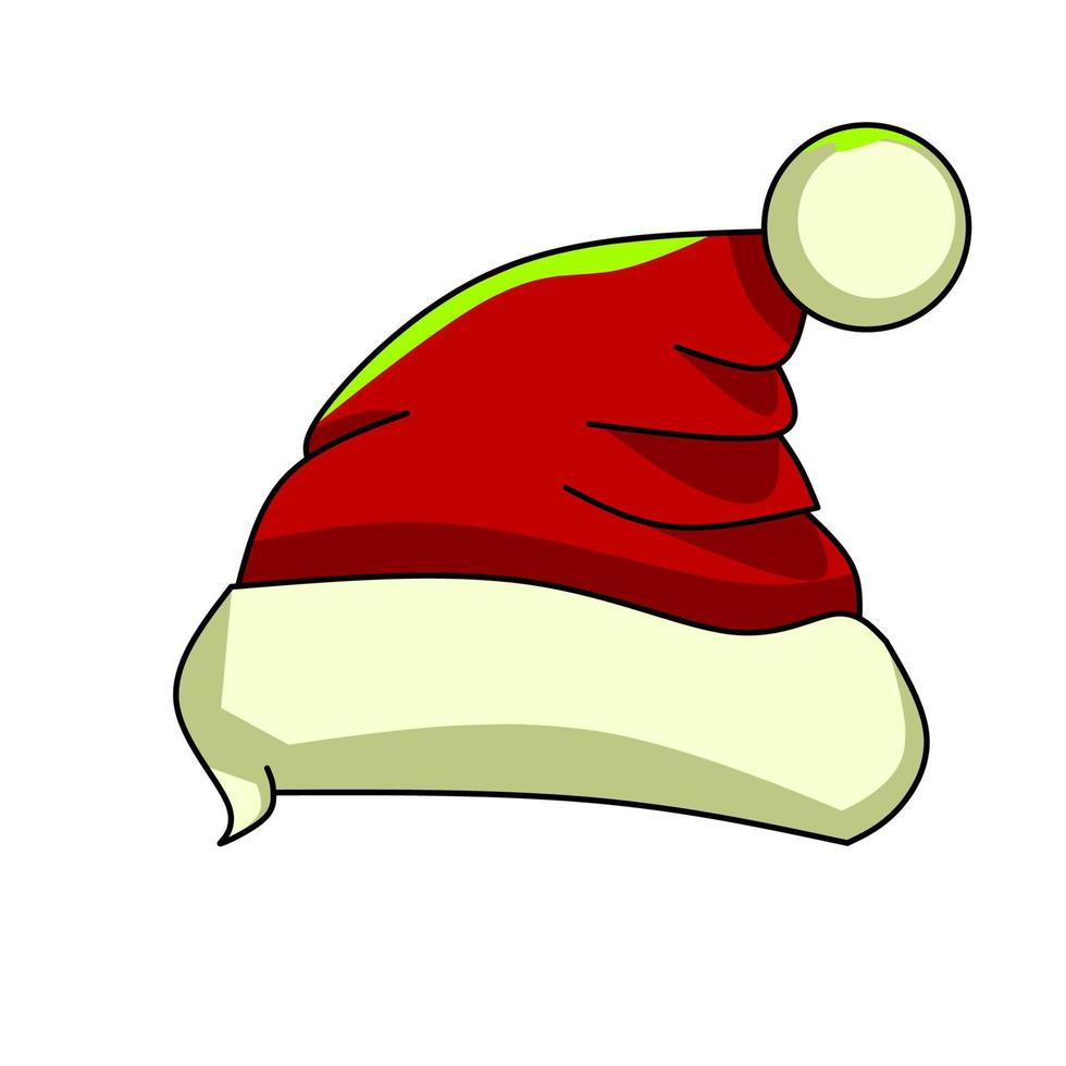 diseño de icono de sombrero de santa, sombrero rojo santa con concepto de elegancia vector