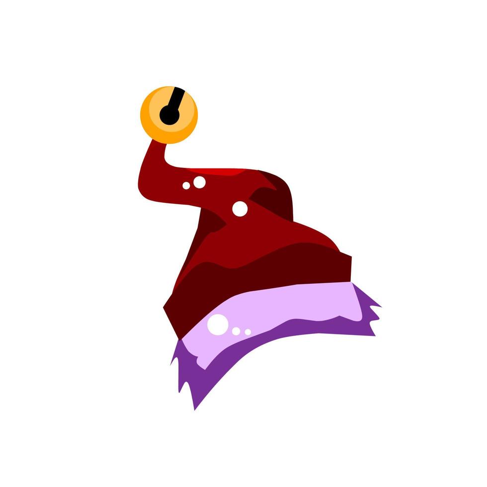 Santa hat icon, red Hat santa with elegance concept vector
