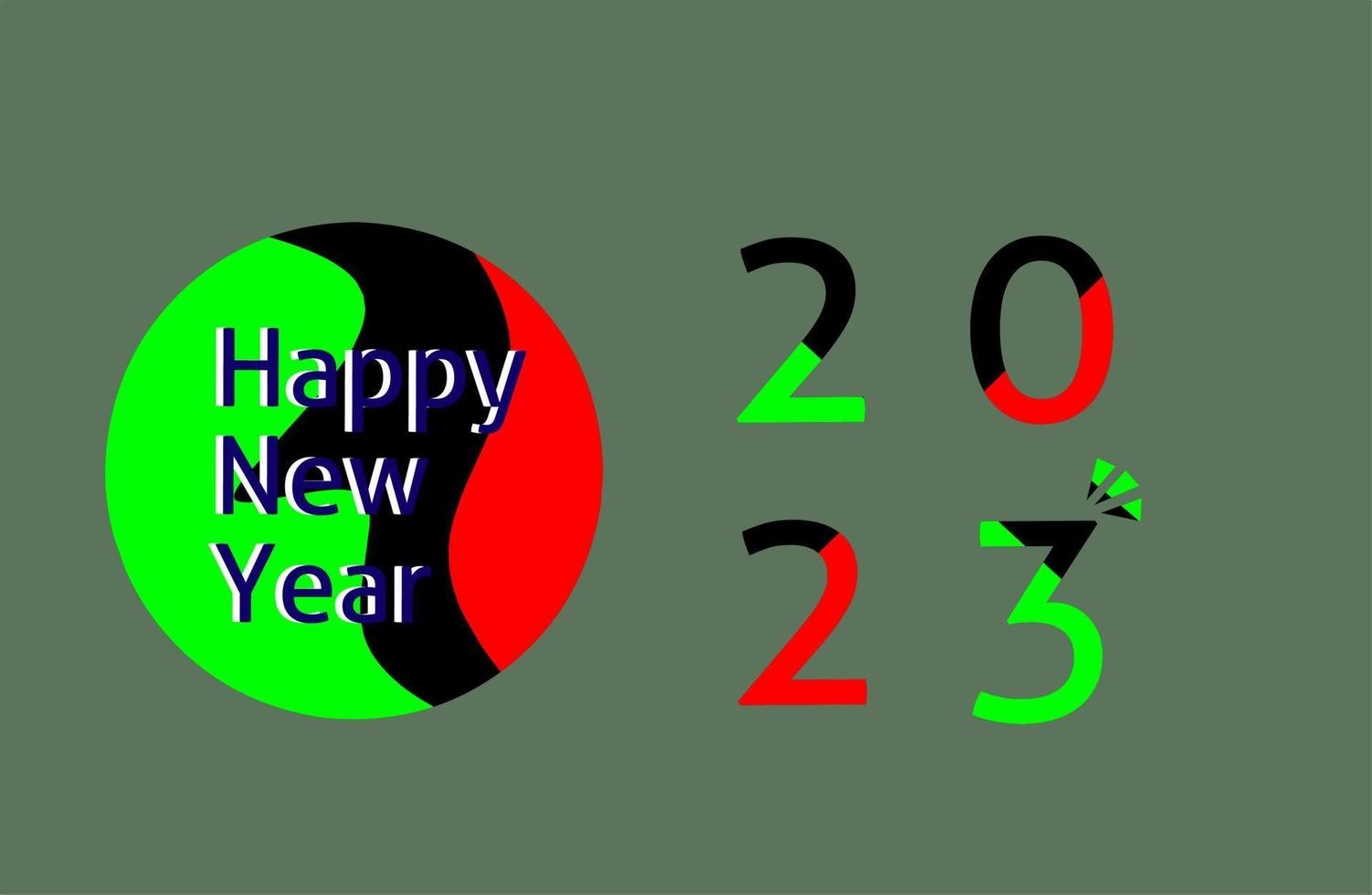 Happy New Year 2023, illustration design with elegance concept vector