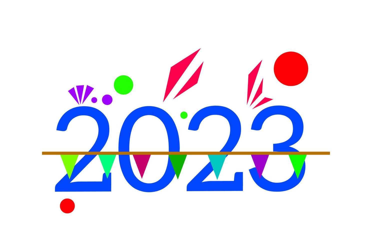 Happy New Year 2023, illustration design with elegance concept vector