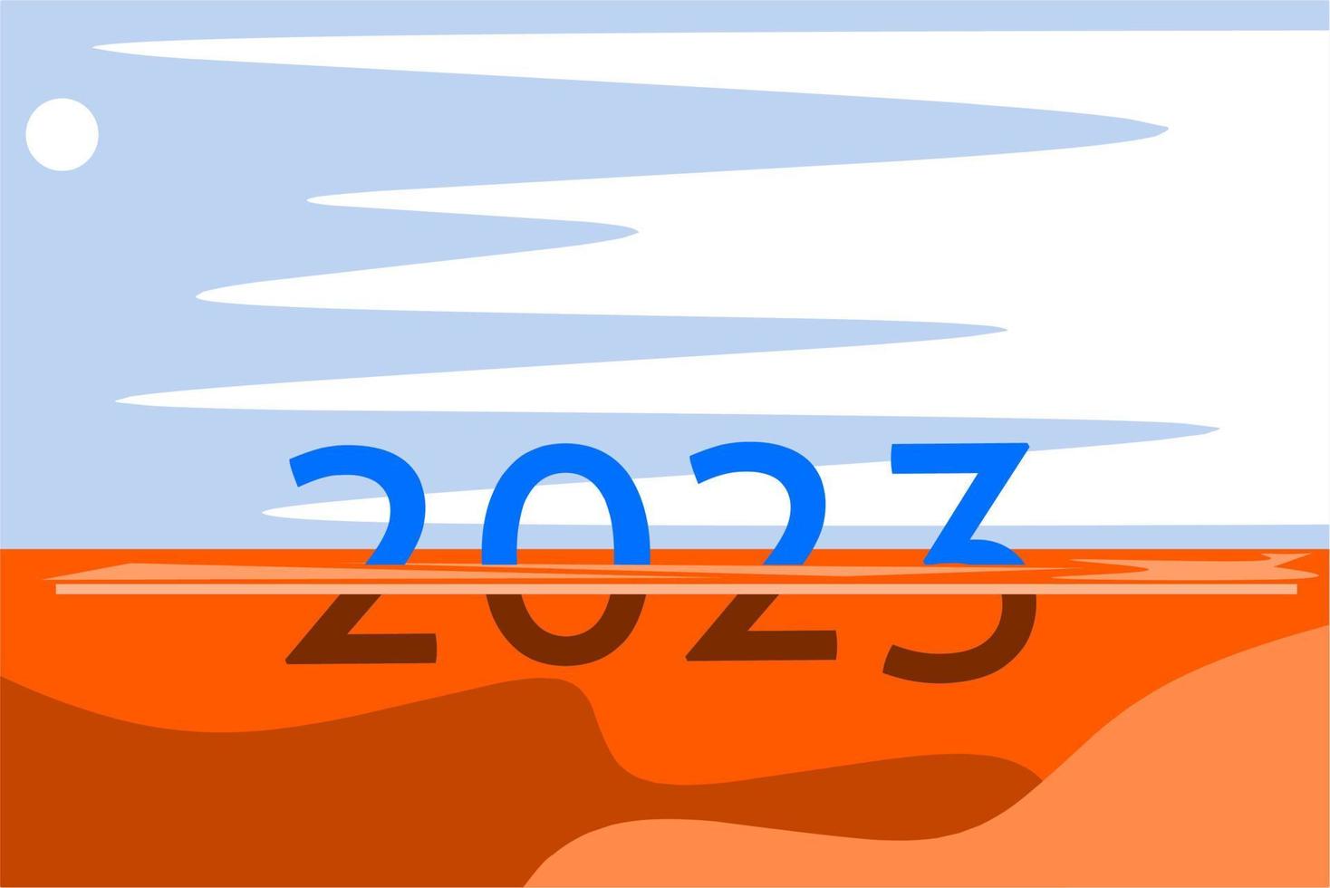 Happy New Year 2023, illustration design with elegance concept vector