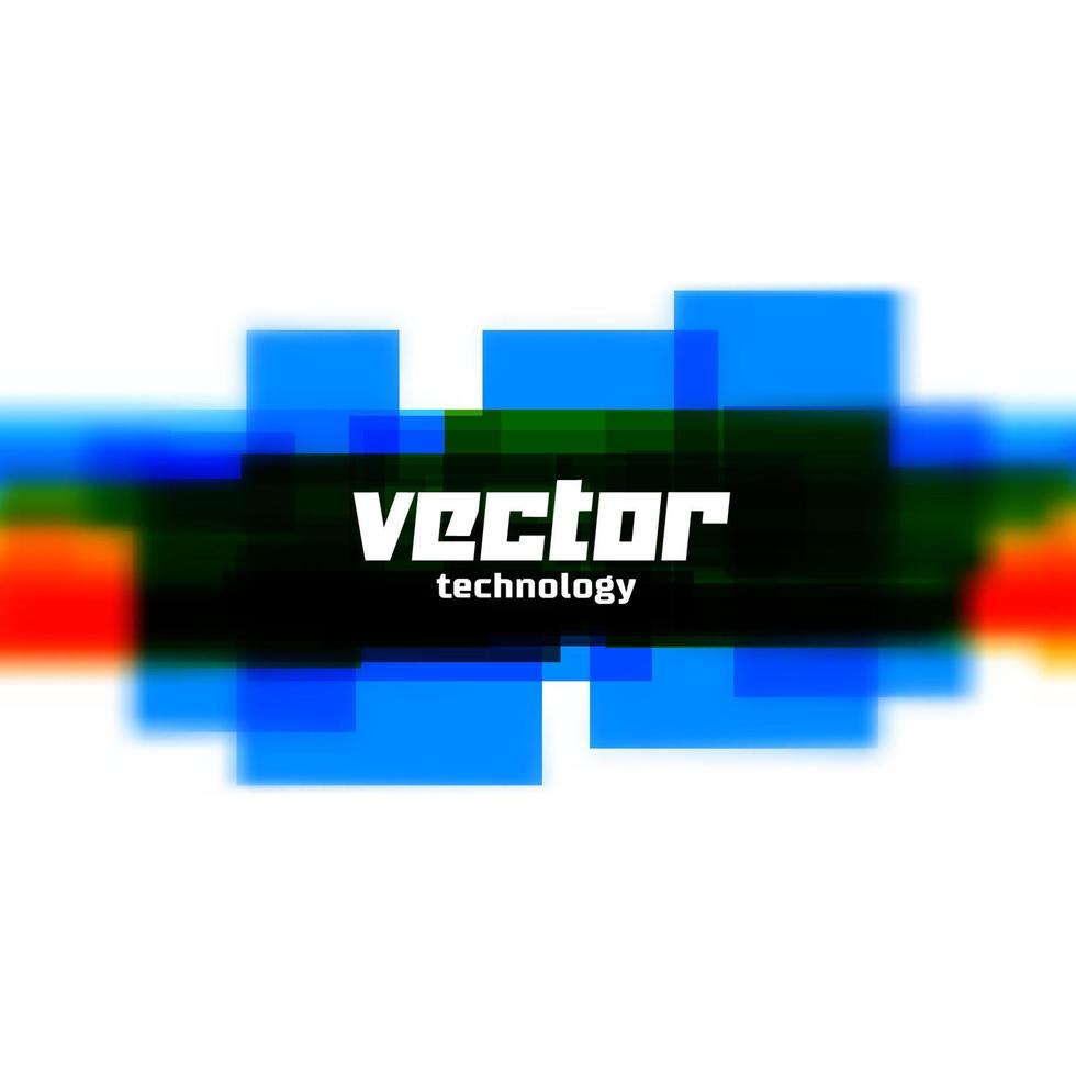 Vector background with blue lines and blurred edge