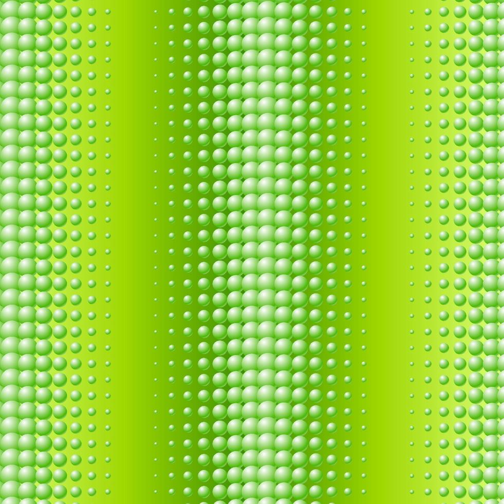 Scattered green balls background with gradient structure vector