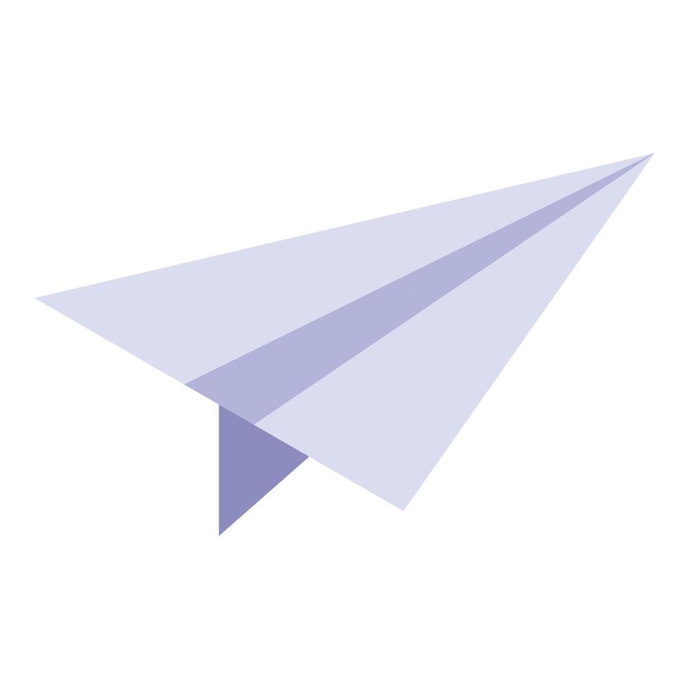 Paper plane icon, isometric style vector