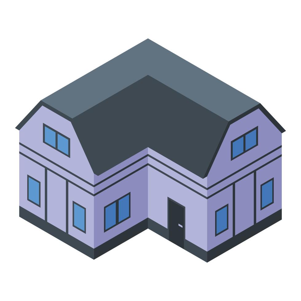 Comfort cottage icon, isometric style vector