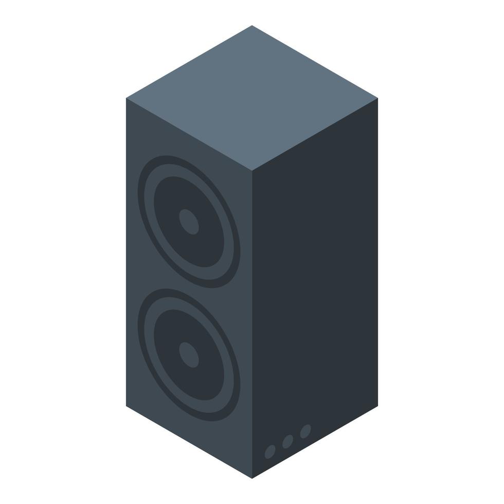 icono de altavoz bajo, estilo isométrico vector