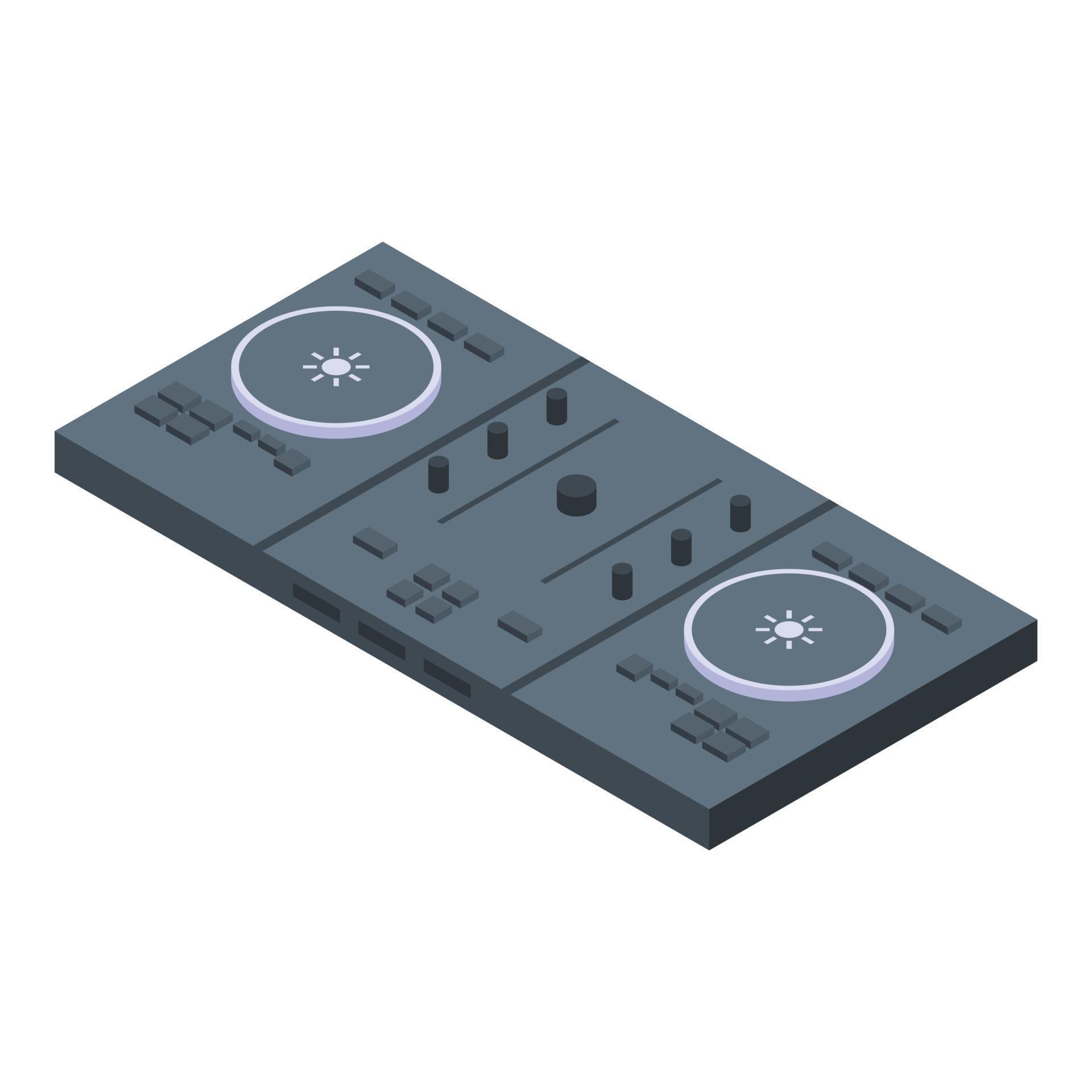 Dj mixer icon, isometric style 15826032 Vector Art at Vecteezy