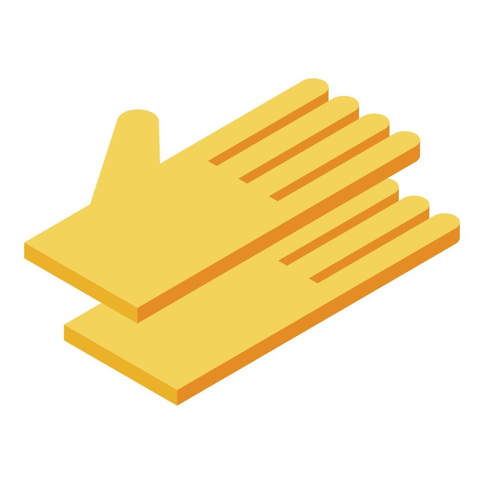 Cleaning gloves icon, isometric style vector