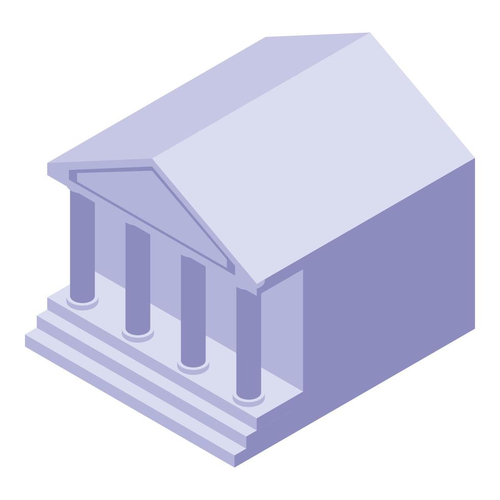 Court building icon, isometric style vector