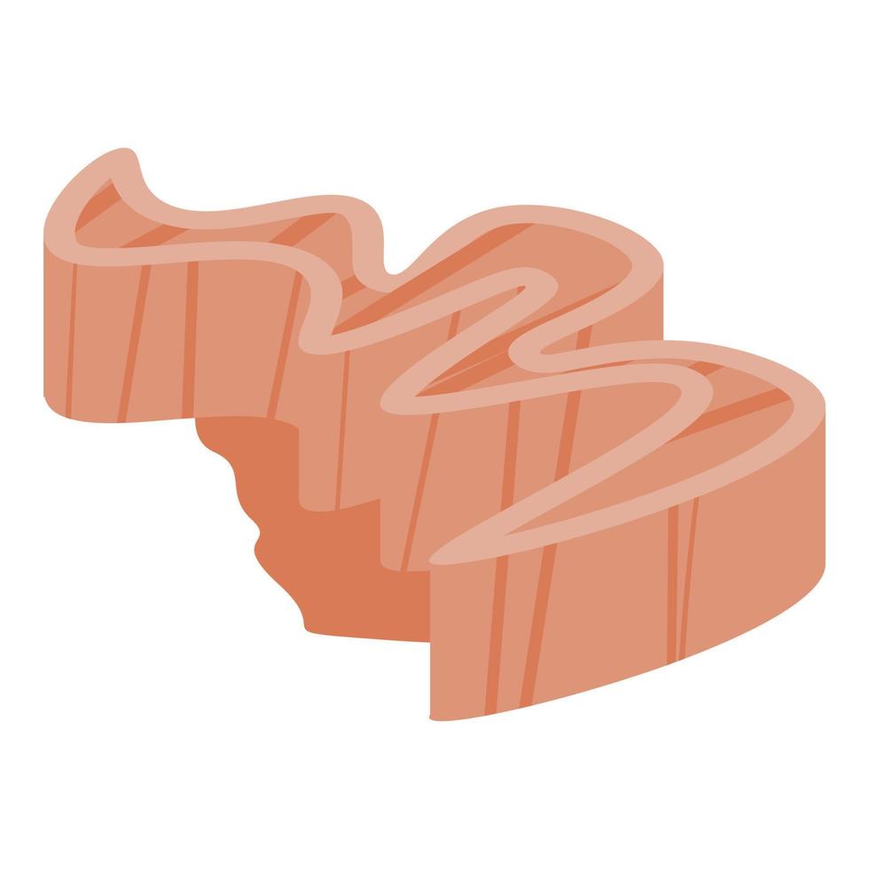 Ocean coral icon, isometric style vector