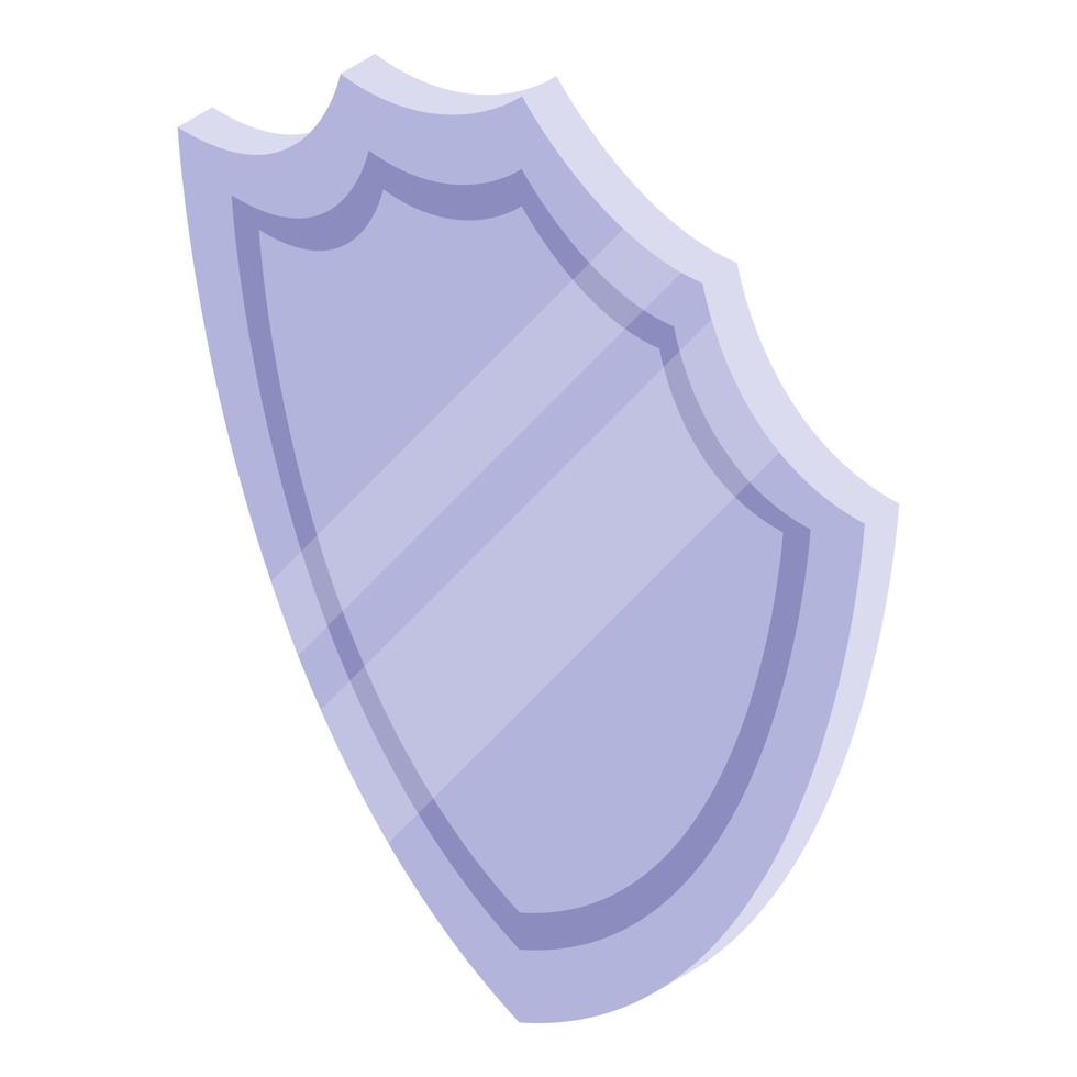 Security shield icon, isometric style vector