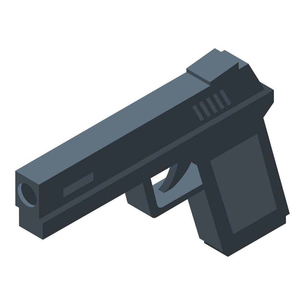 Gun icon, isometric style vector