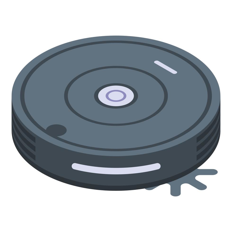 Vacuum cleaner robot icon, isometric style vector