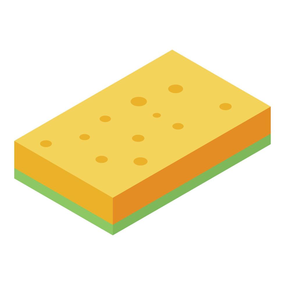 Cleaning sponge icon, isometric style vector