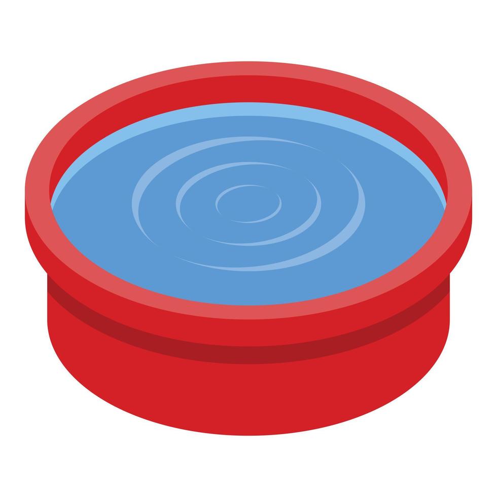 Wash water basin icon, isometric style vector