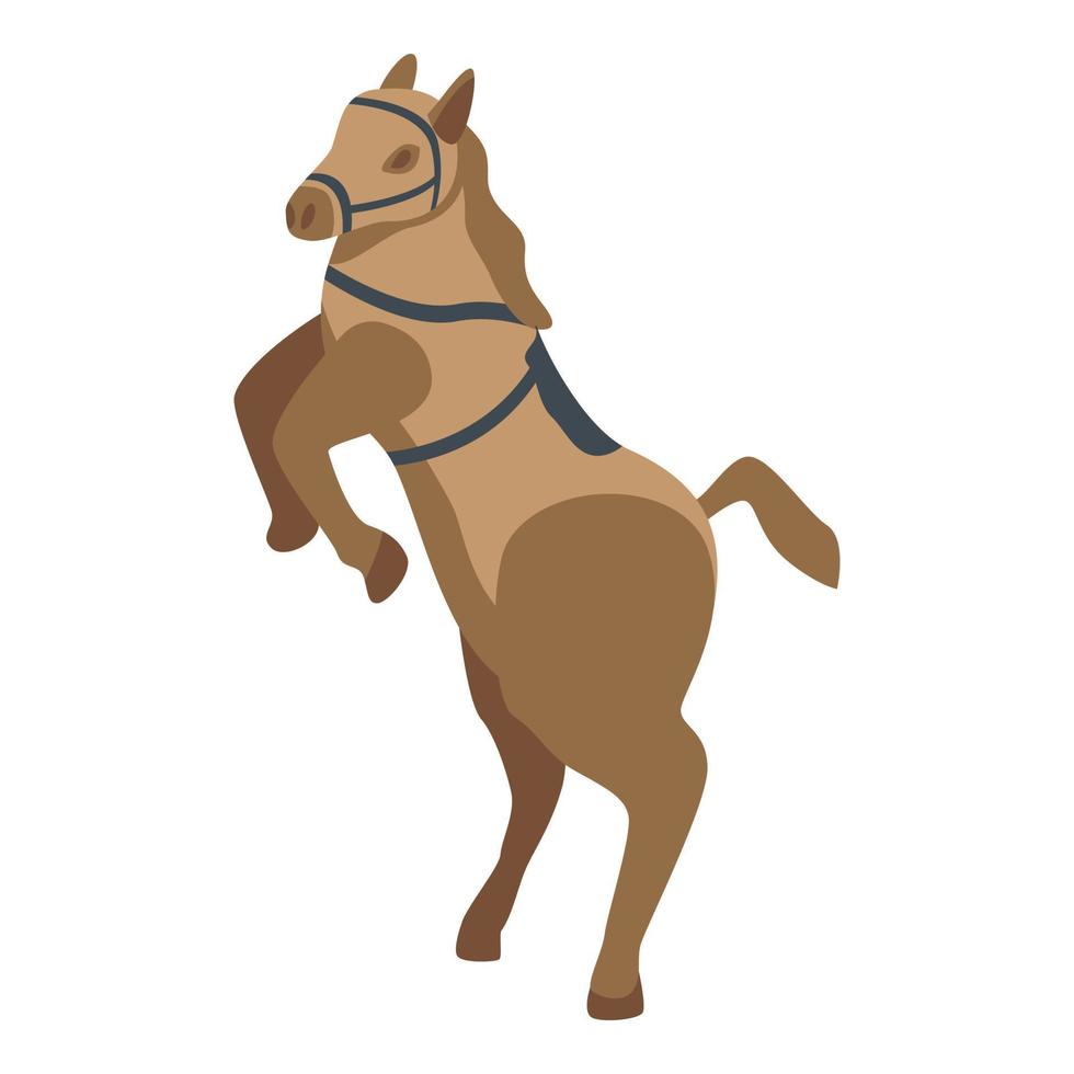 icono de caballo de circo, estilo isométrico vector