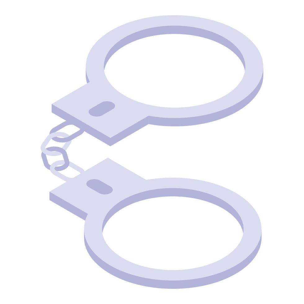 Handcuffs icon, isometric style vector