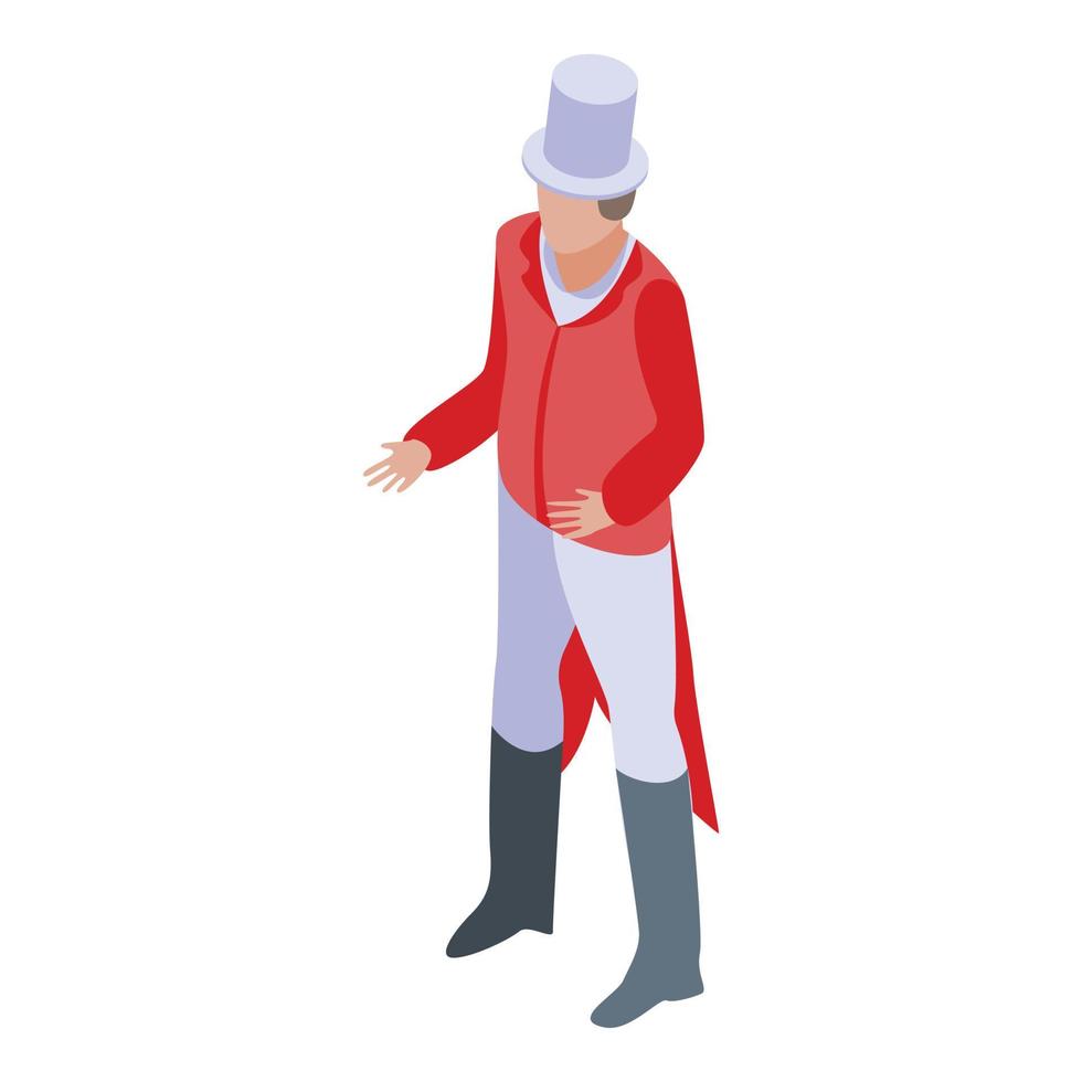 Circus presenter icon, isometric style vector