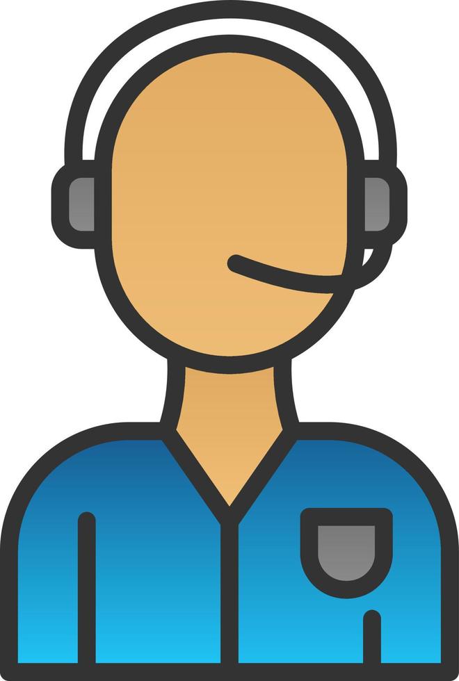 Customer Service Agent Vector Icon Design