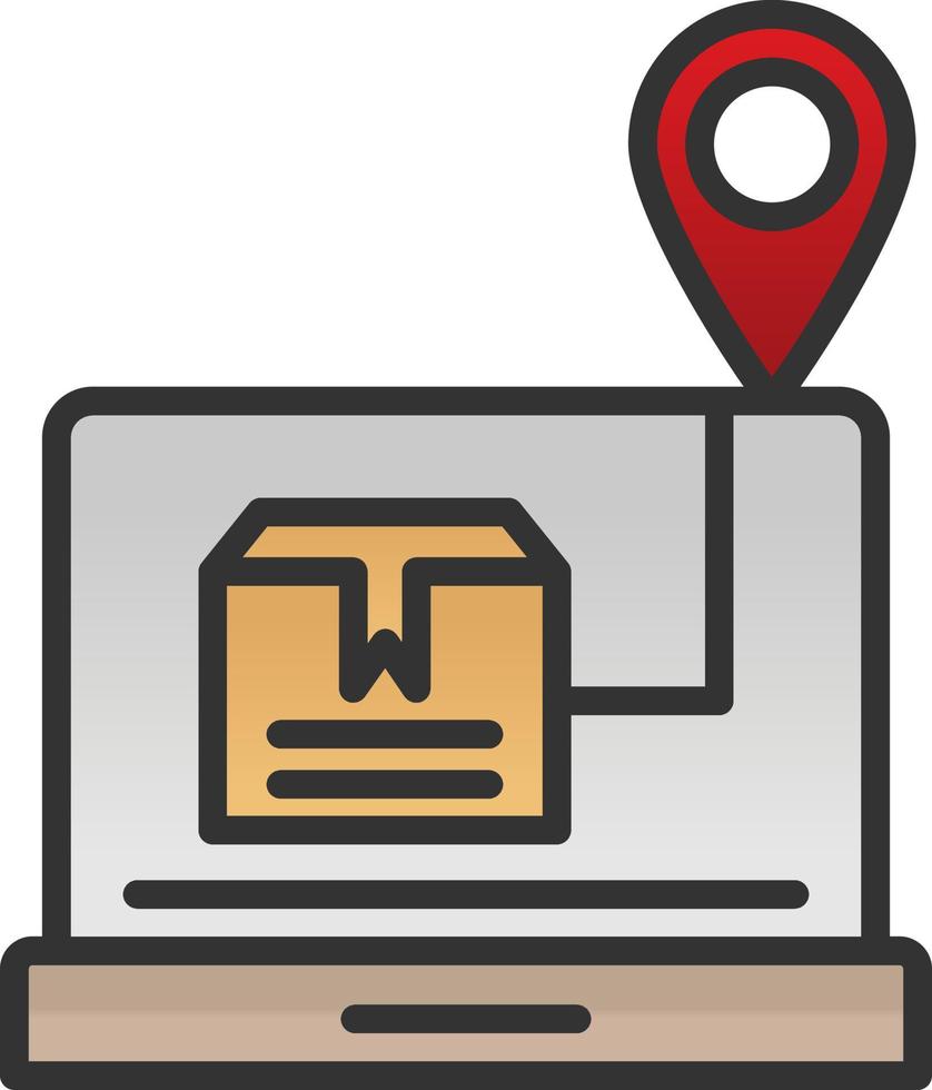 Online Shipment Tracking Vector Icon Design