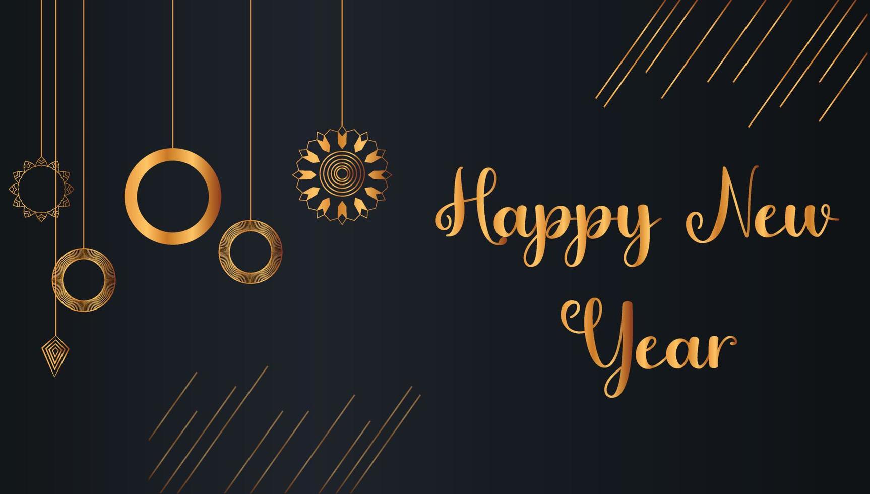 Happy New Year golden  background Vector