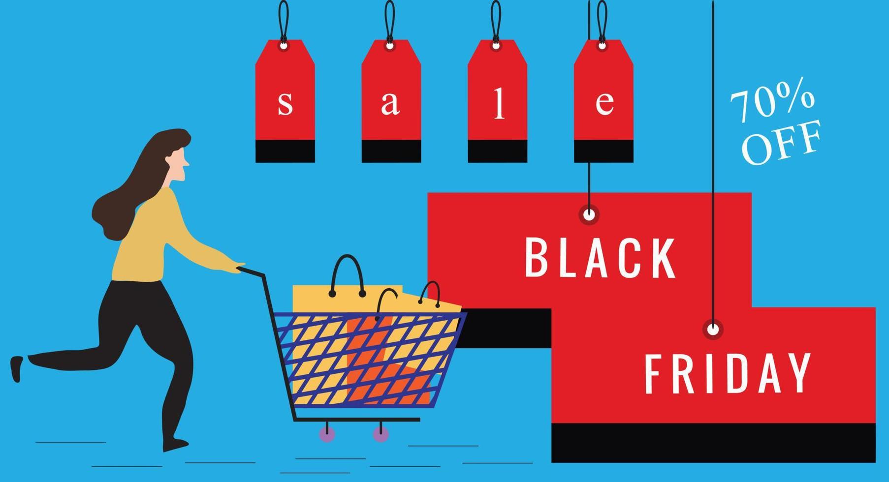 Black Friday Banner and Background  Vector
