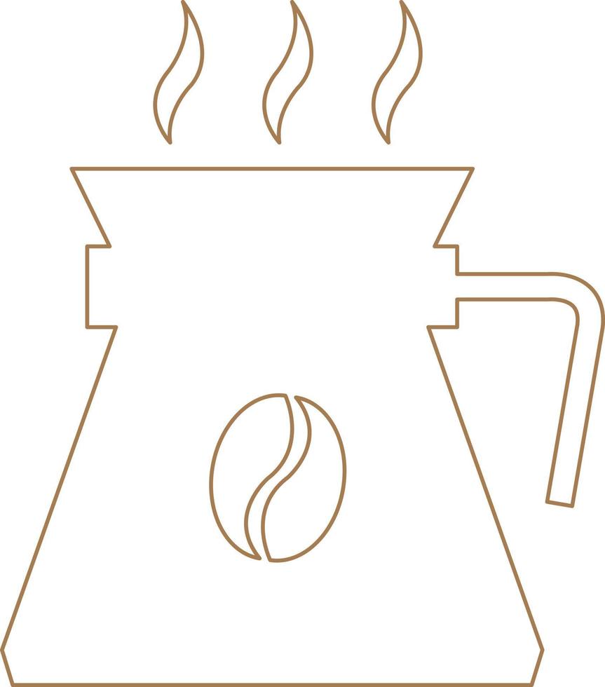 Coffee Kettle Outline Icon Vector Illustration