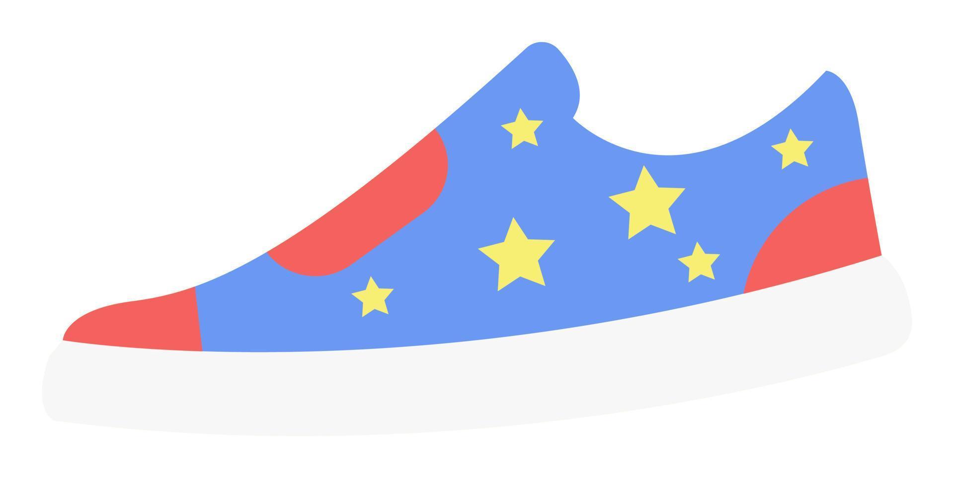 Retro Shoe Sticker Vector Illustration