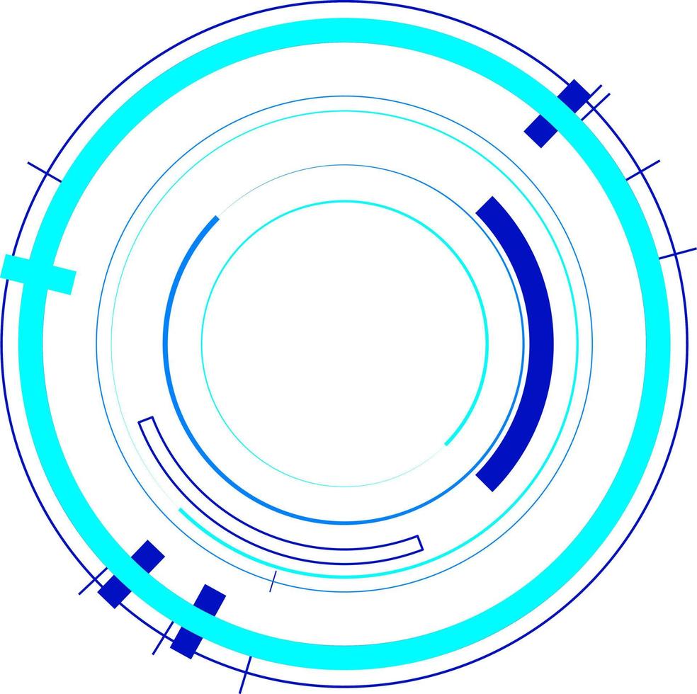 elemento de diseño de vector decorativo círculo tecnológico