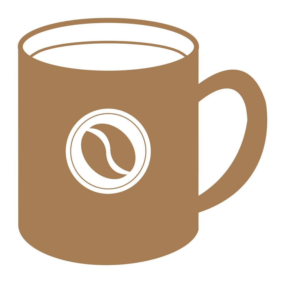 Ilustración de vector de pegatina de taza de café