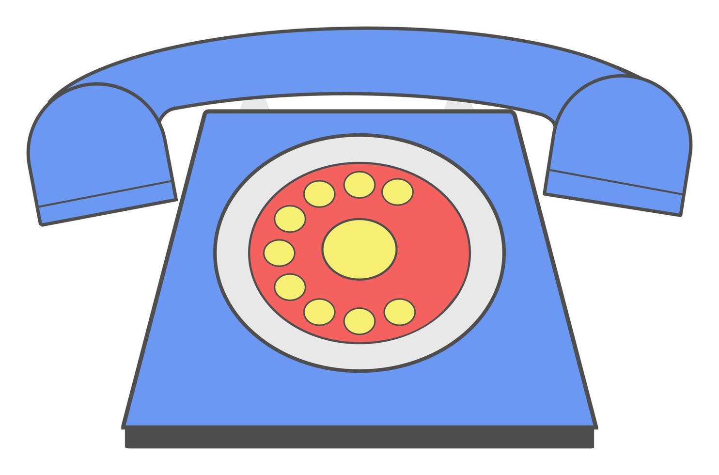 Retro Phone Sticker Vector Illustration