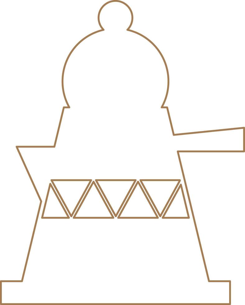 Moka Pot Outline Icon Vector Illustration