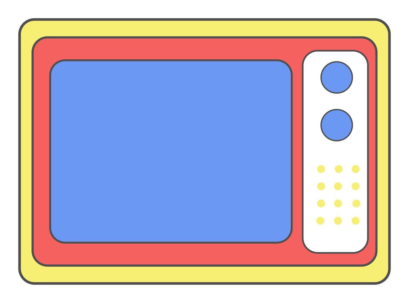 Retro TV Sticker Vector Illustration