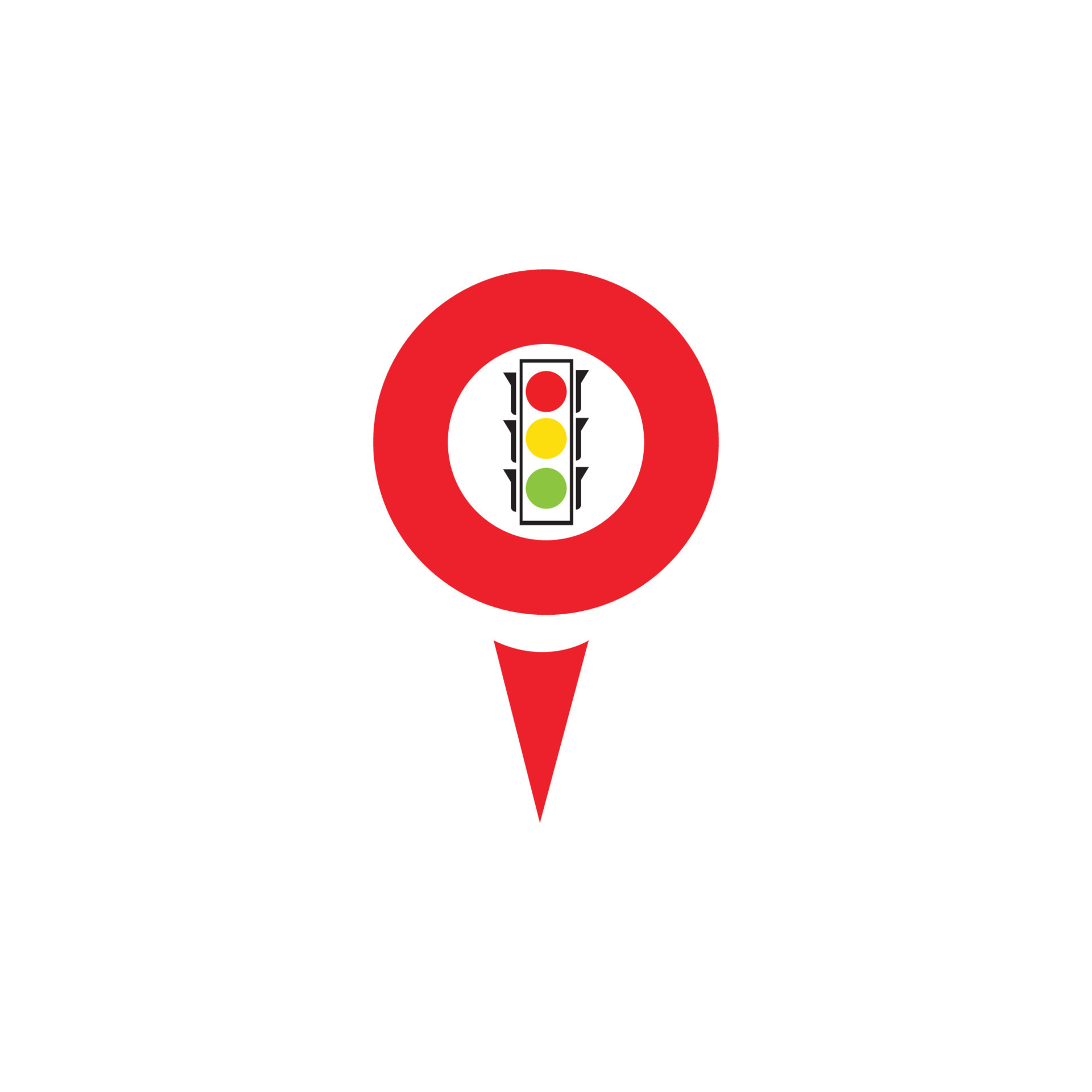 map pointer Traffic light signal vector icon 15826598 Vector Art at
