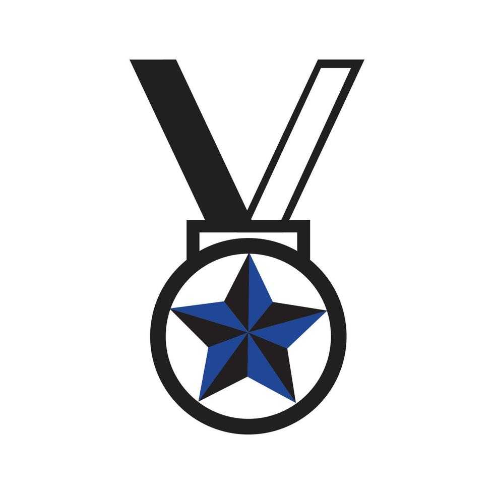 diseño de icono de ilustración de vector de plantilla de logotipo de medalla