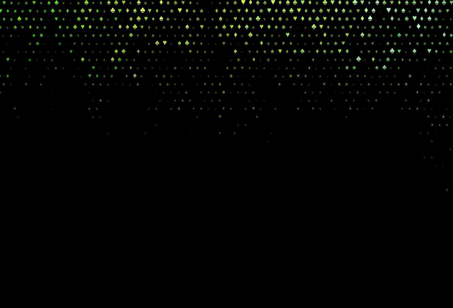 Dark green vector template with poker symbols.