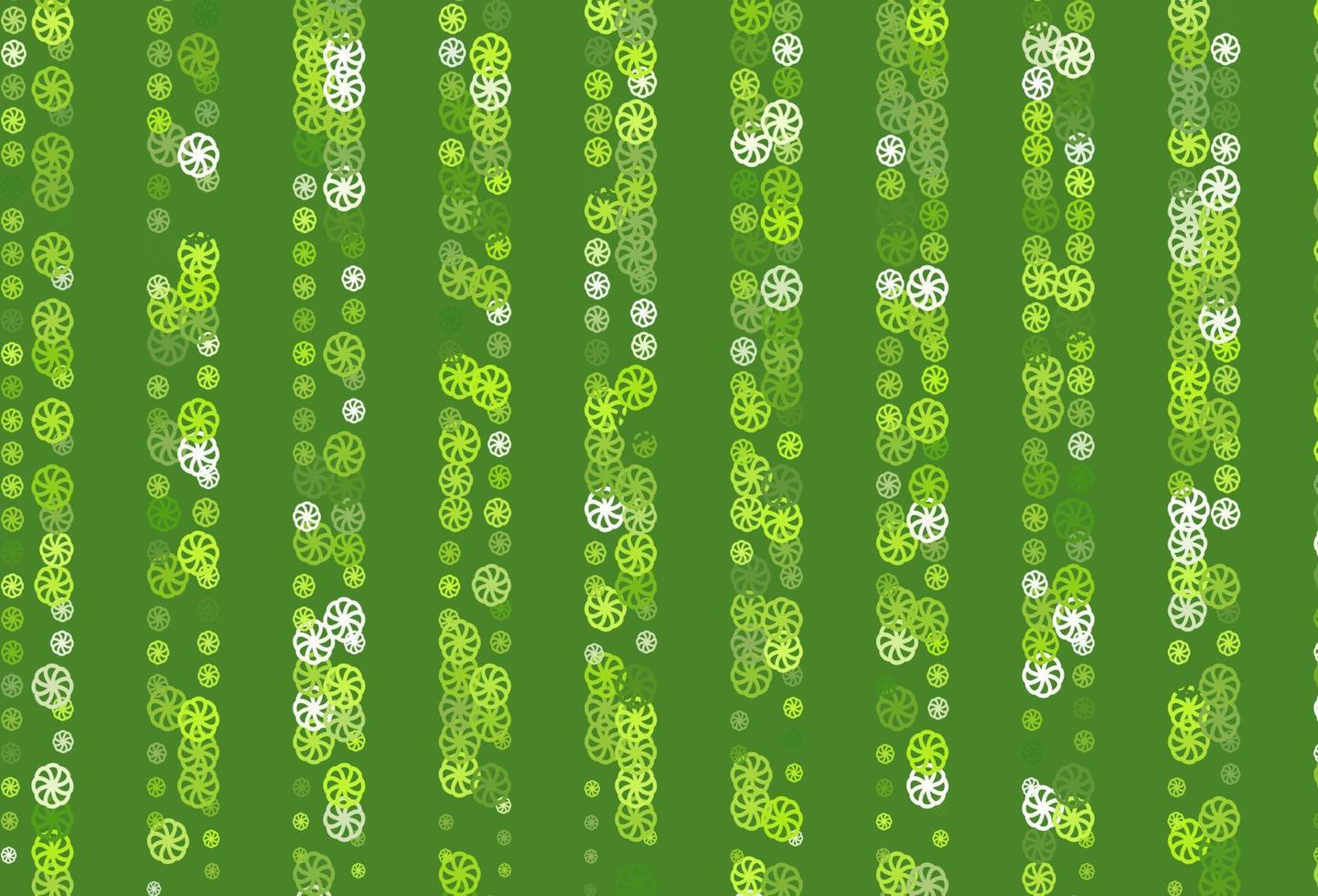 Light Green vector template with ice snowflakes.