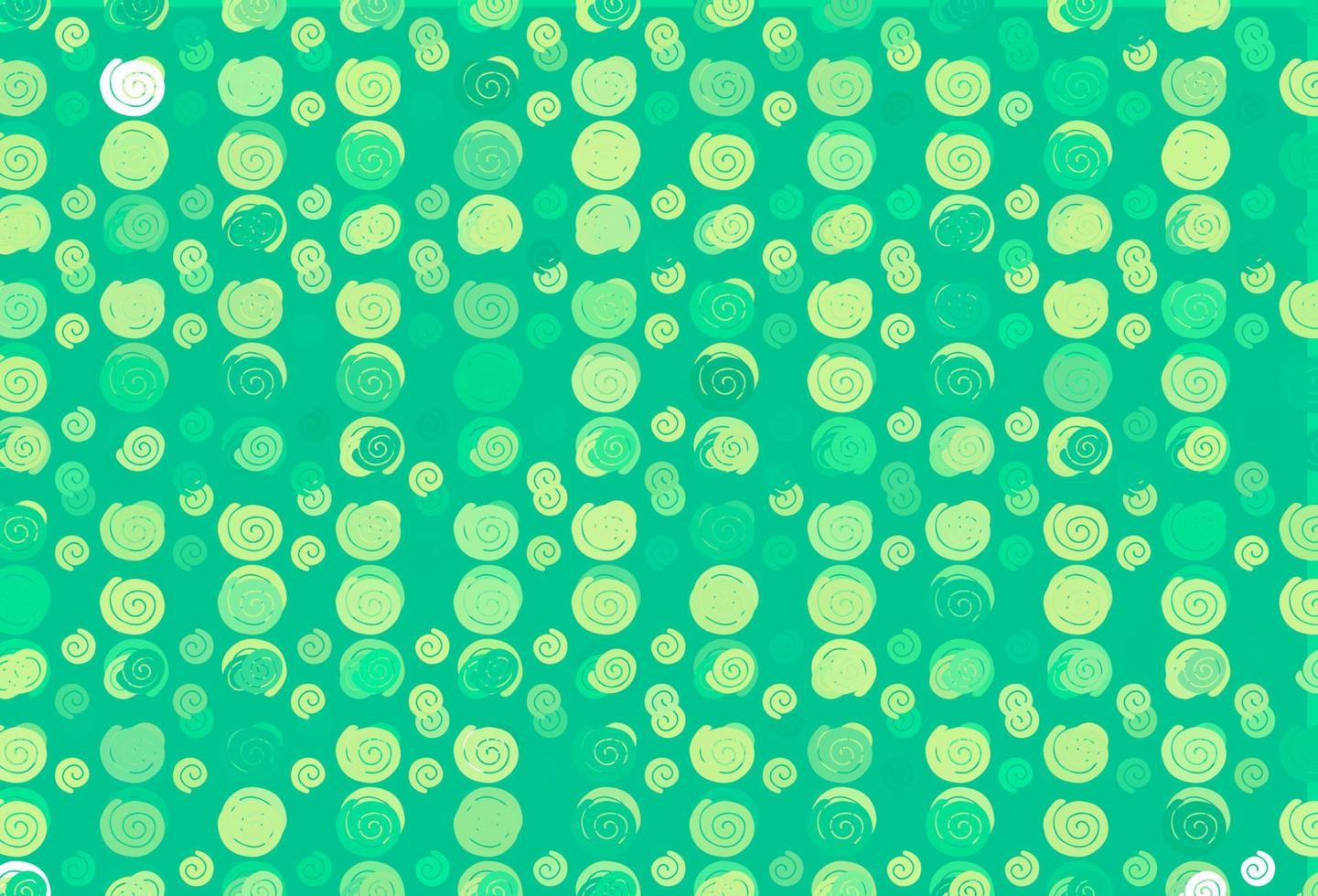 Light Green, Yellow vector background with curved circles.