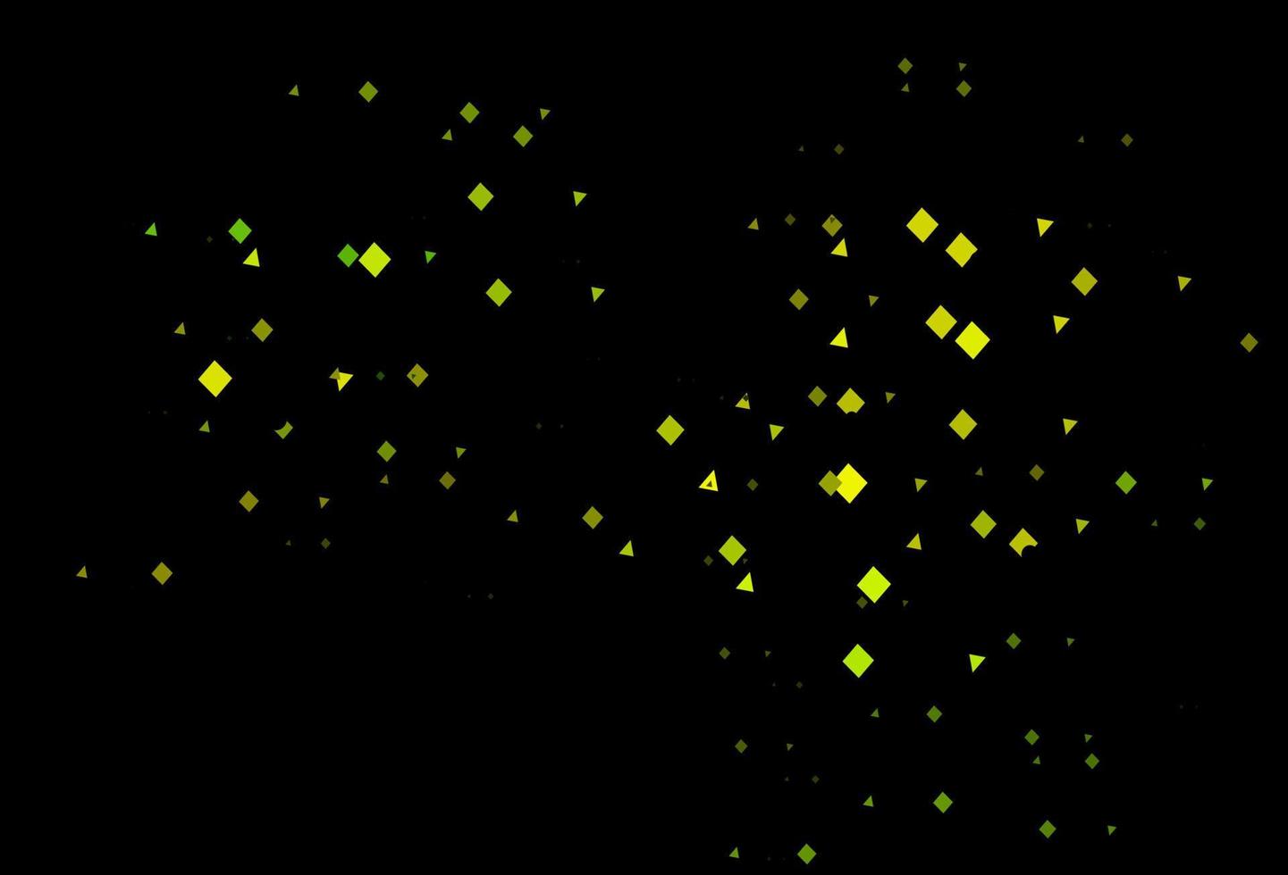 Dark green, yellow vector pattern in polygonal style with circles.